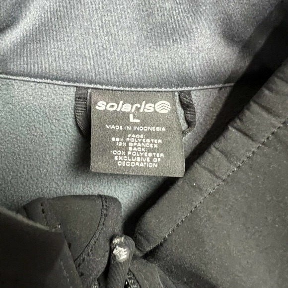 Solaris Black Vest, Zip up, fleece lined Athletic, Men Size L FF - Picture 6 of 6